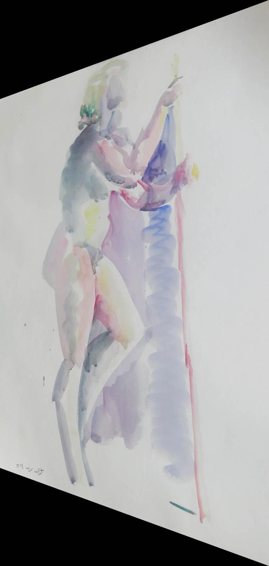 « Bathing Nude III », peinture à l'aquarelle 24