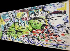 "Abstract Figurative" Oil on Carton Painting 18" x 24" inch by Youssef Sida