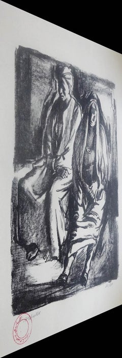 "Man & Woman" signed Lithograph 13" x 10" inch Edition 20/100 by Hamed Abdalla