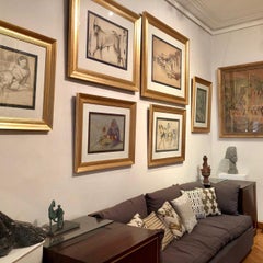 "Nud" Water Colors & Inks on Paper 13" x 20" inch by Ragheb Ayad