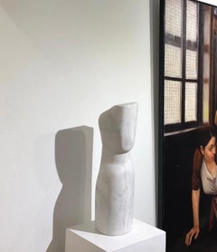 "Lady of the Palace" Marble Sculpture 20" x 6" x 5.5" in Ed. 1/1 by Hany Gabriel