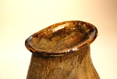 Abstract Primitive Sculpture Art  - Large Ceramic Pottery Ash and Mineral Glazes