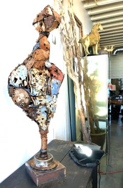 Bullet Ridden Metal Art Sculpture Created by Palm Springs Artist Mark Wade