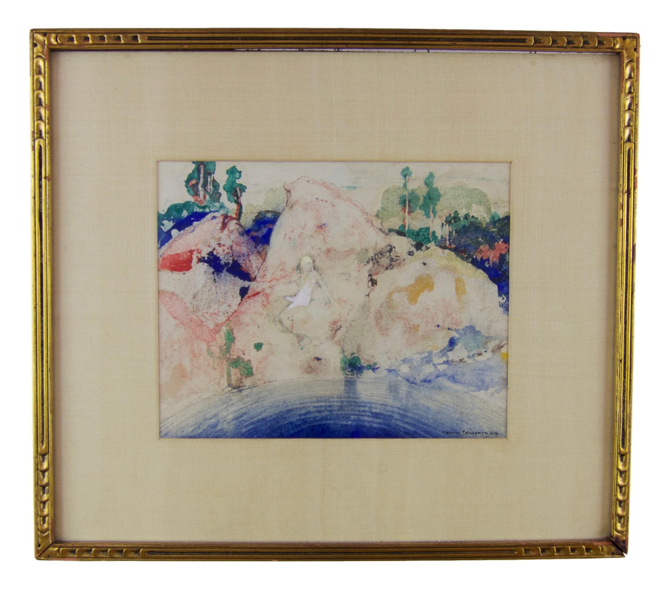 American Modernist Watercolor by Charles Shepard Chapman circa 1920 For Sale 1