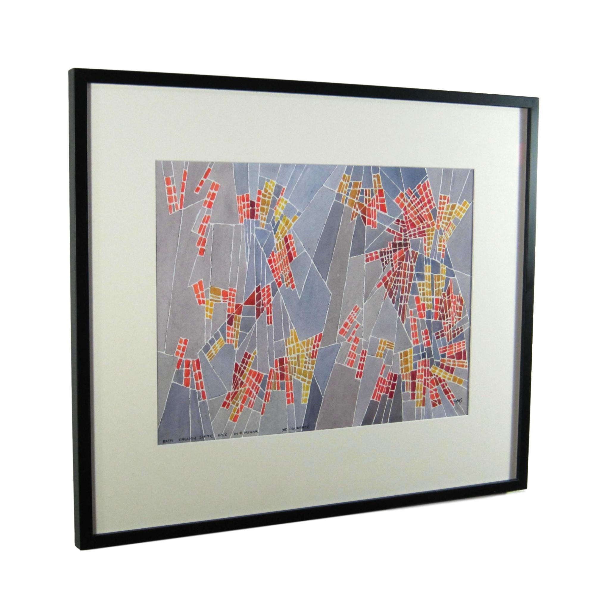 Hildegarde Haas abstract work on paper from her classical music series  For Sale 2