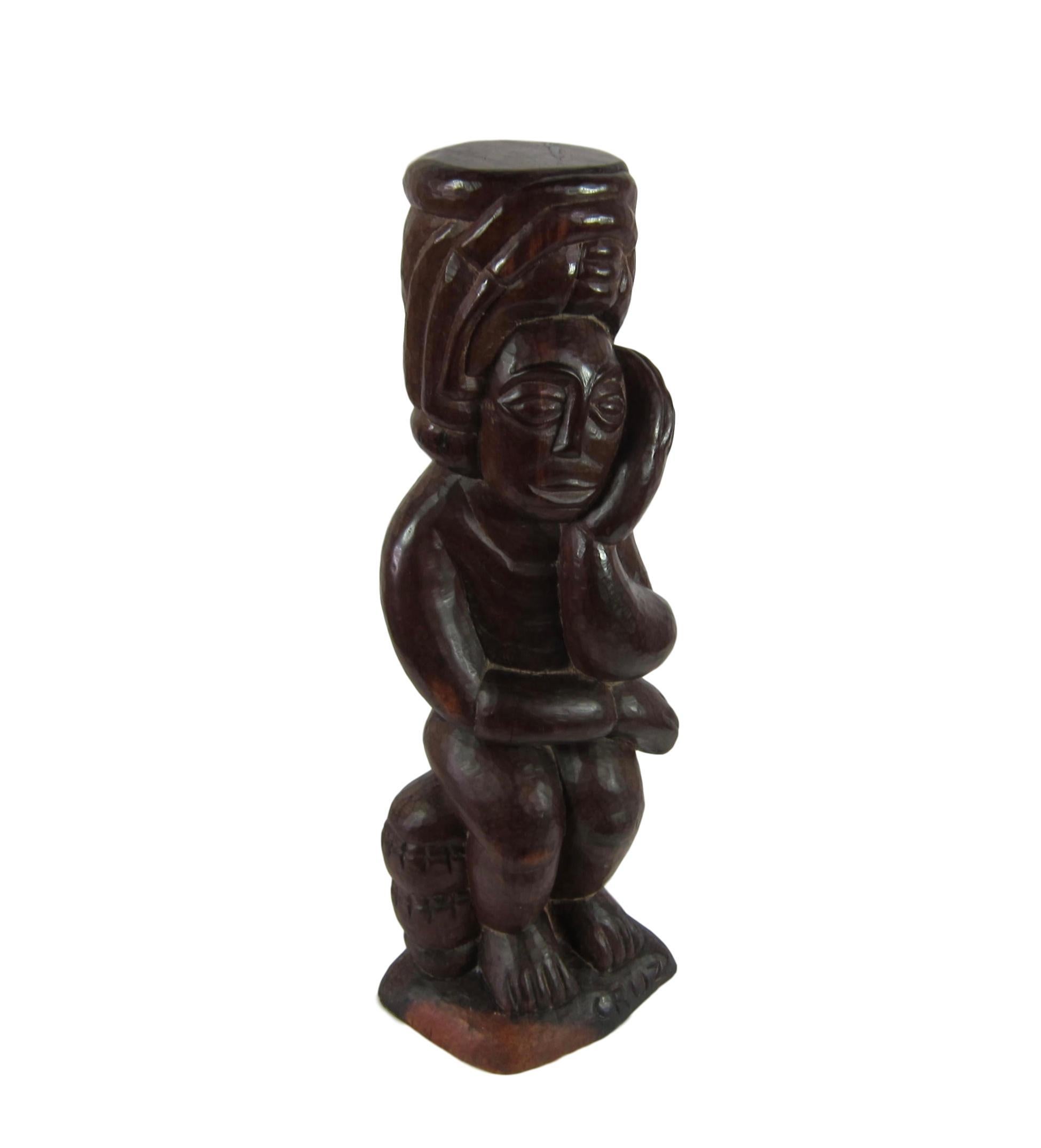 Gaspar Mario Cruz Carved figural sculpture by Gaspar Mario Cruz For