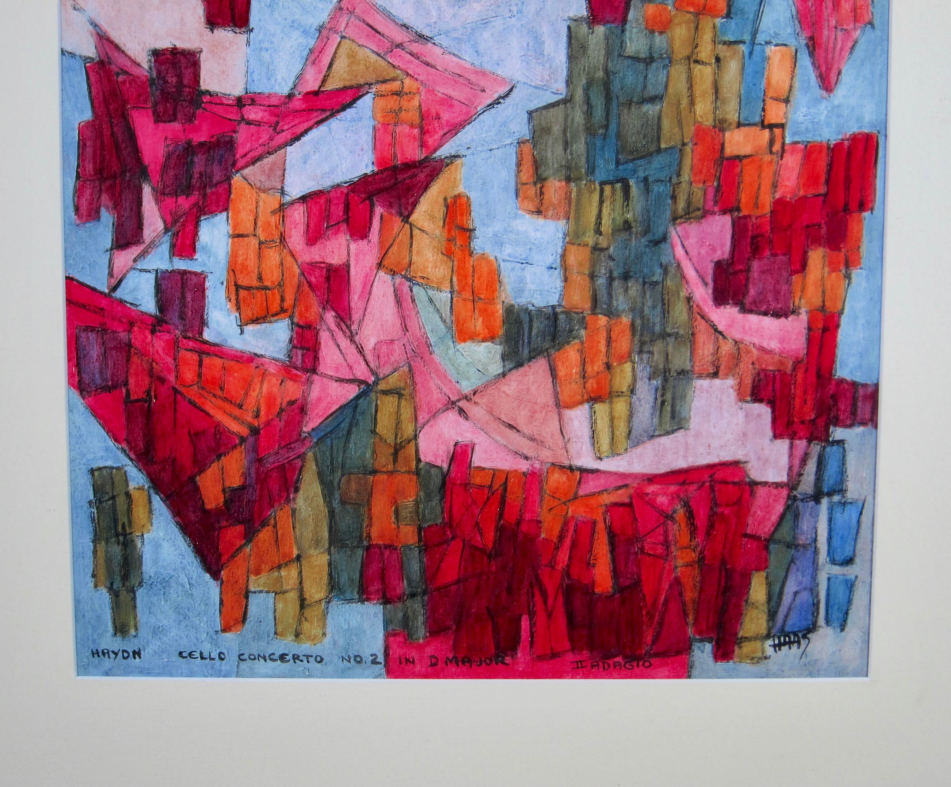 Non-Objective Abstract Painting by Hildegarde Haas For Sale 3