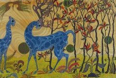 African Fantasy World Watercolor by Artist Jesse Allen