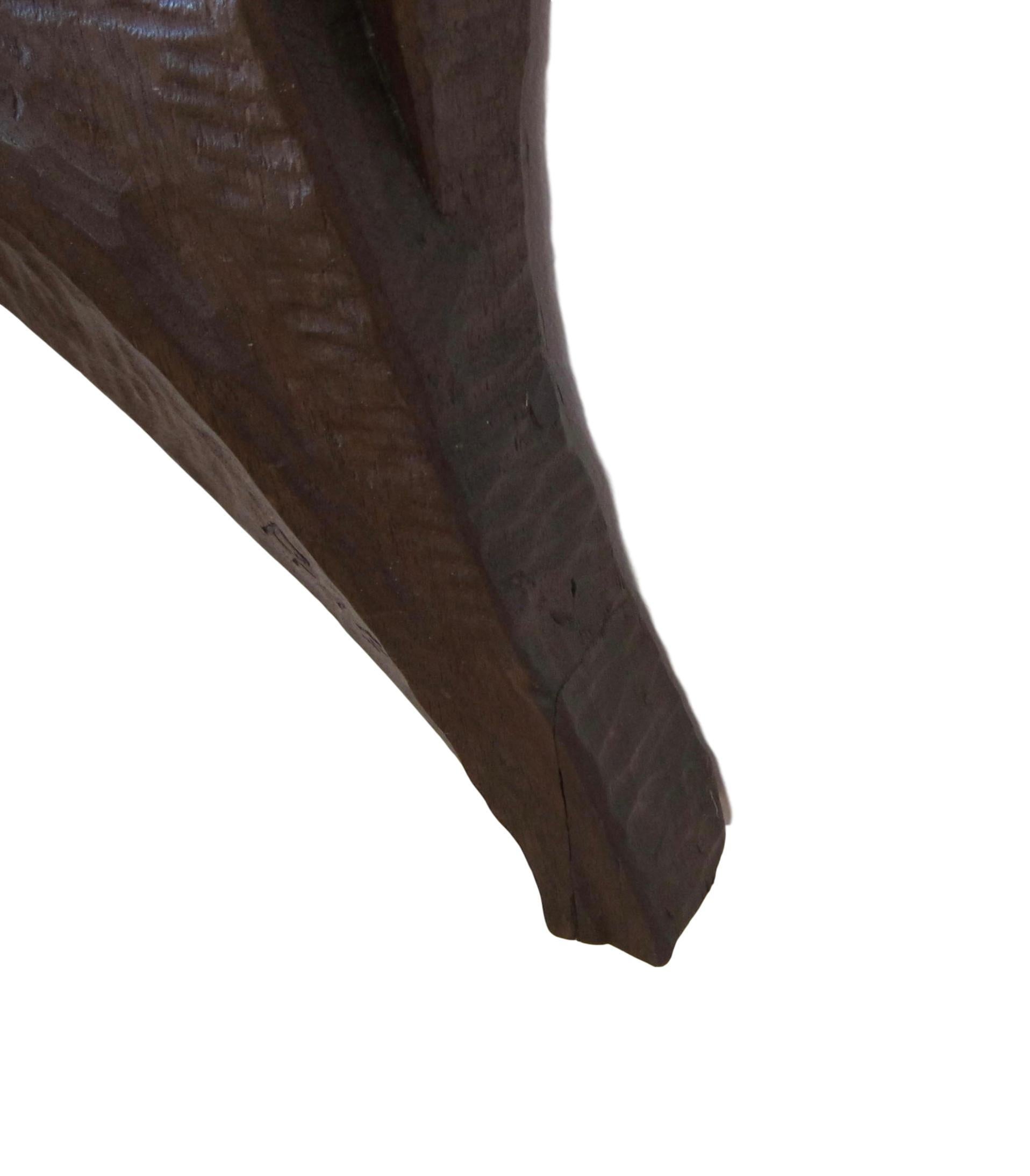 Large Abstract Carved Wood Modernist Sculpture by Antonio Prats Ventos For Sale 10