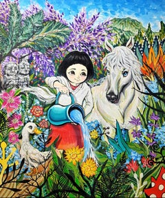 Korean Contemporary Art by Shin Seung-Hun -Fantasy Jejuisland, Island Girl Story