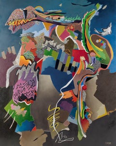 Abstrakte zeitgenössische Kunst der abstrakten Malerei von Daniel Cayo - Promethe