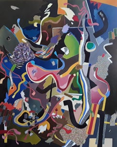 French Abstract Contemporary Art by Daniel Cayo - Mélancolie du Volcan