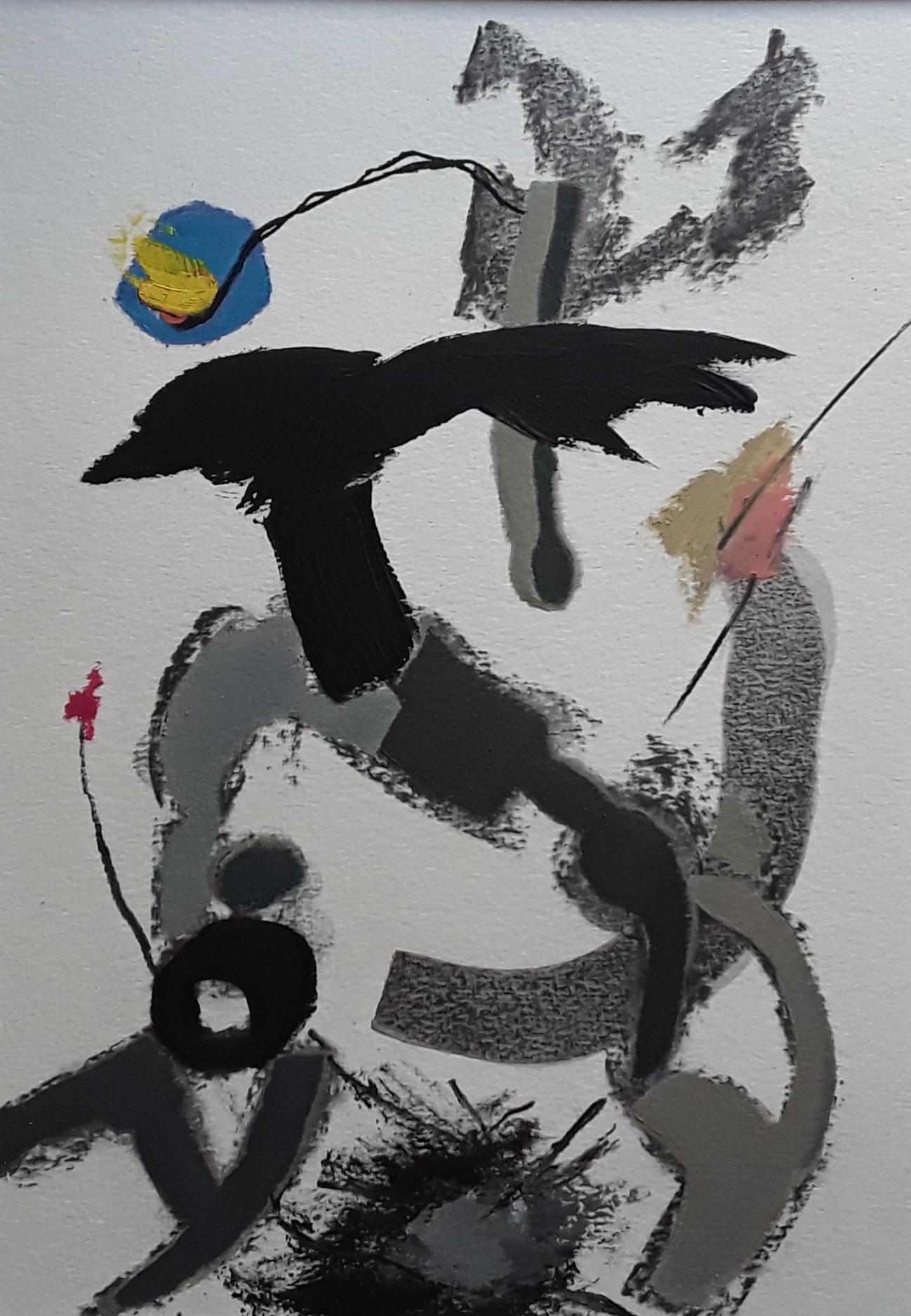 Pittura acrilica su carta se incorniciata 40 x 30 x 2 cm