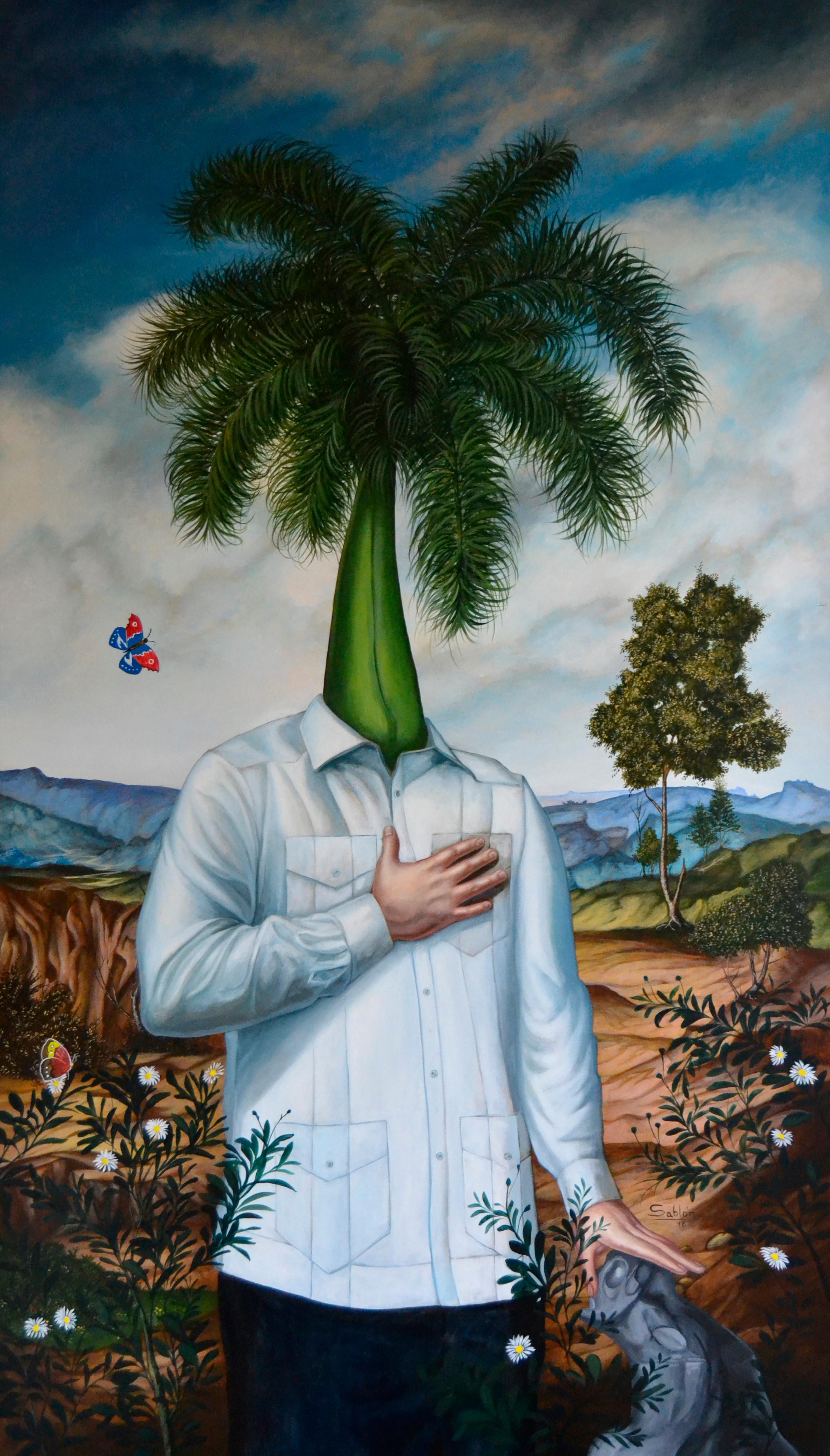 Carlos Antonio Sablon Perez Portrait Painting – Zeitgenössische kubanische Kunst von Carlos Sablon Perez - Le Bon Copain