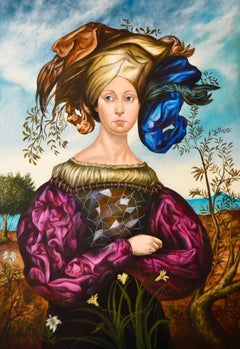 Cuban Contemporary Art by Carlos Sablon Perez - La Femme au Chapeau