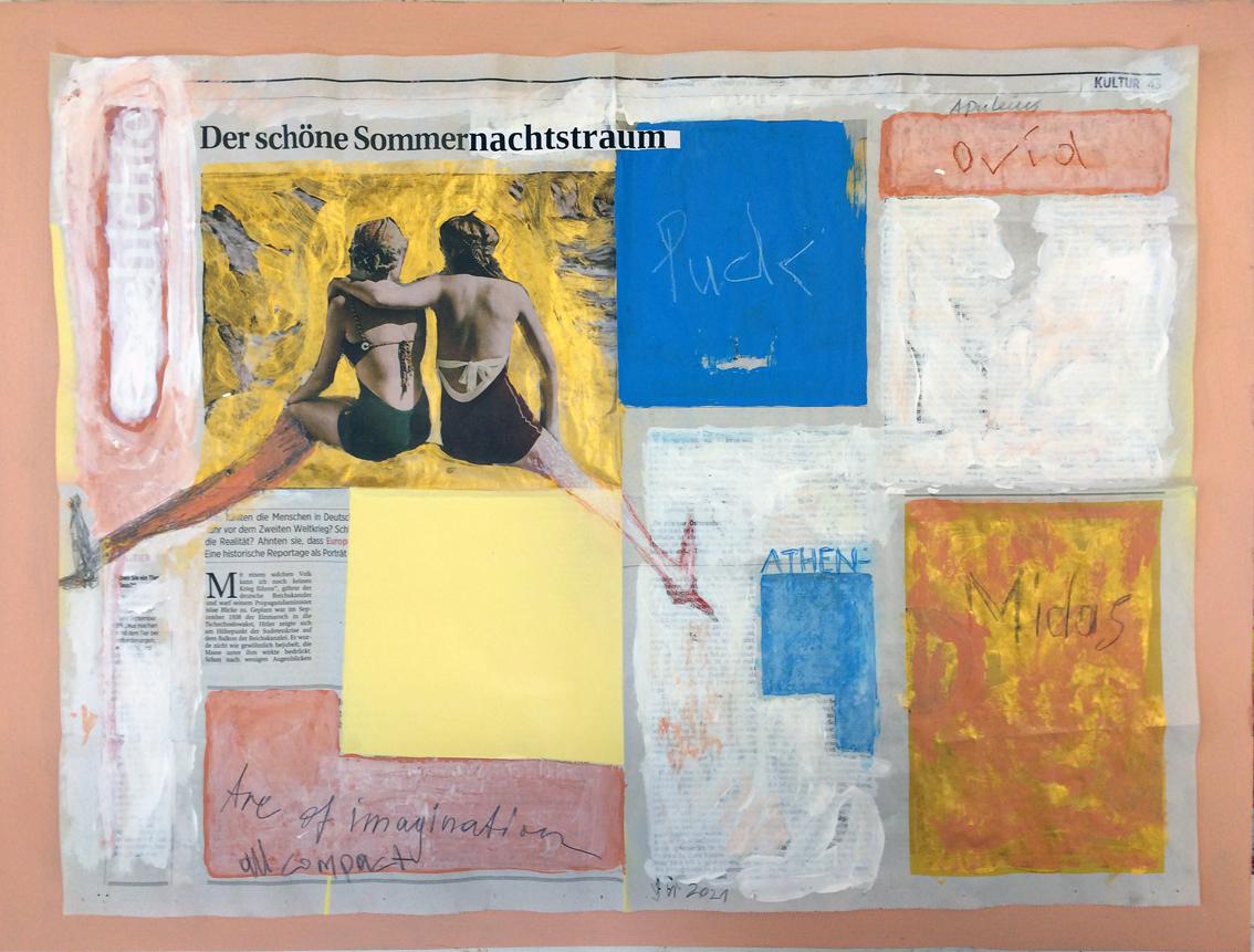Collage auf Papier