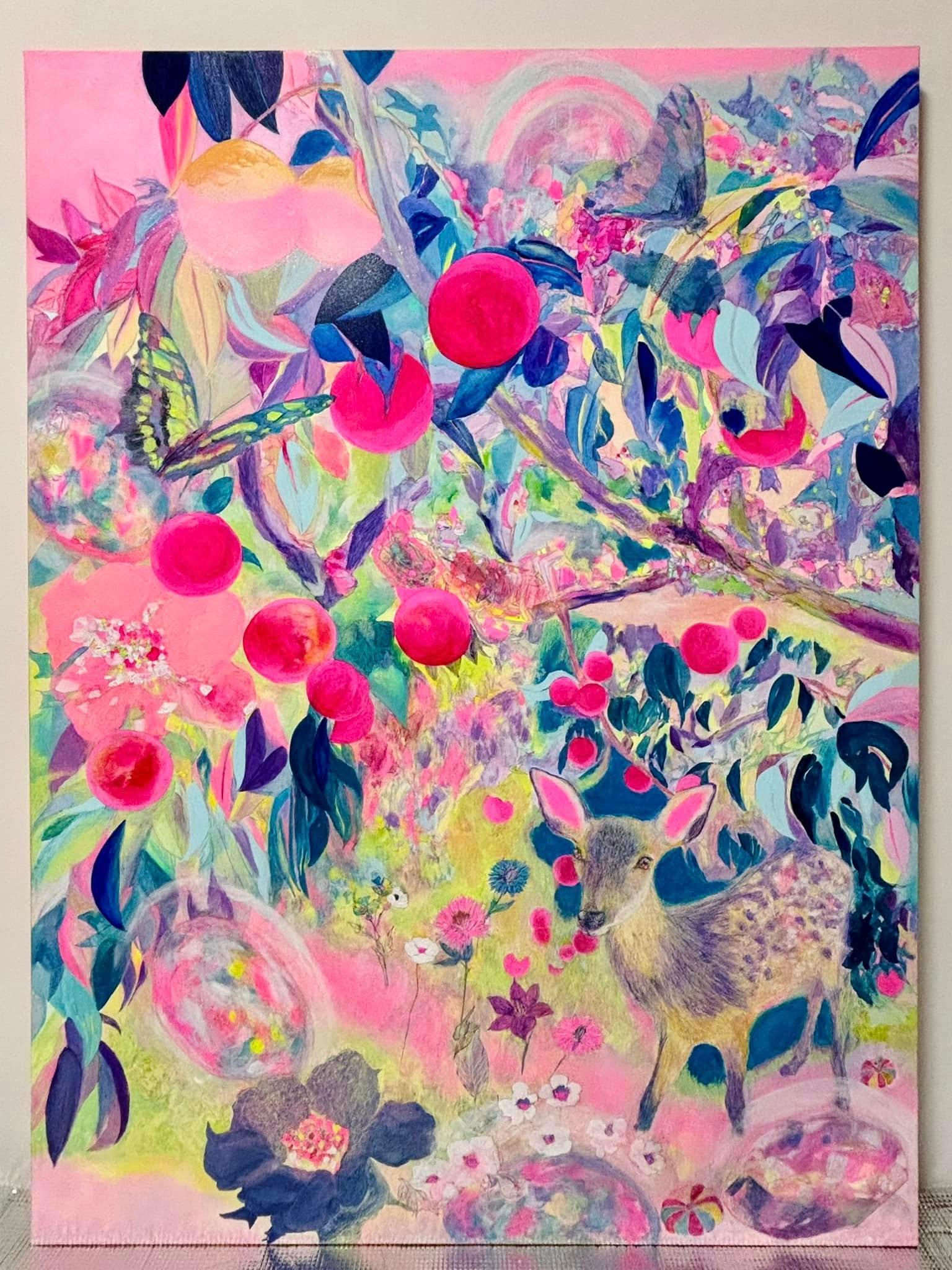 Arte contemporanea giapponese di Minako Asakura - Albero di Pesco in vendita 4