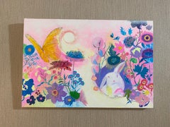 Arte contemporanea giapponese di Minako Asakura - Luce nella foresta, coniglio