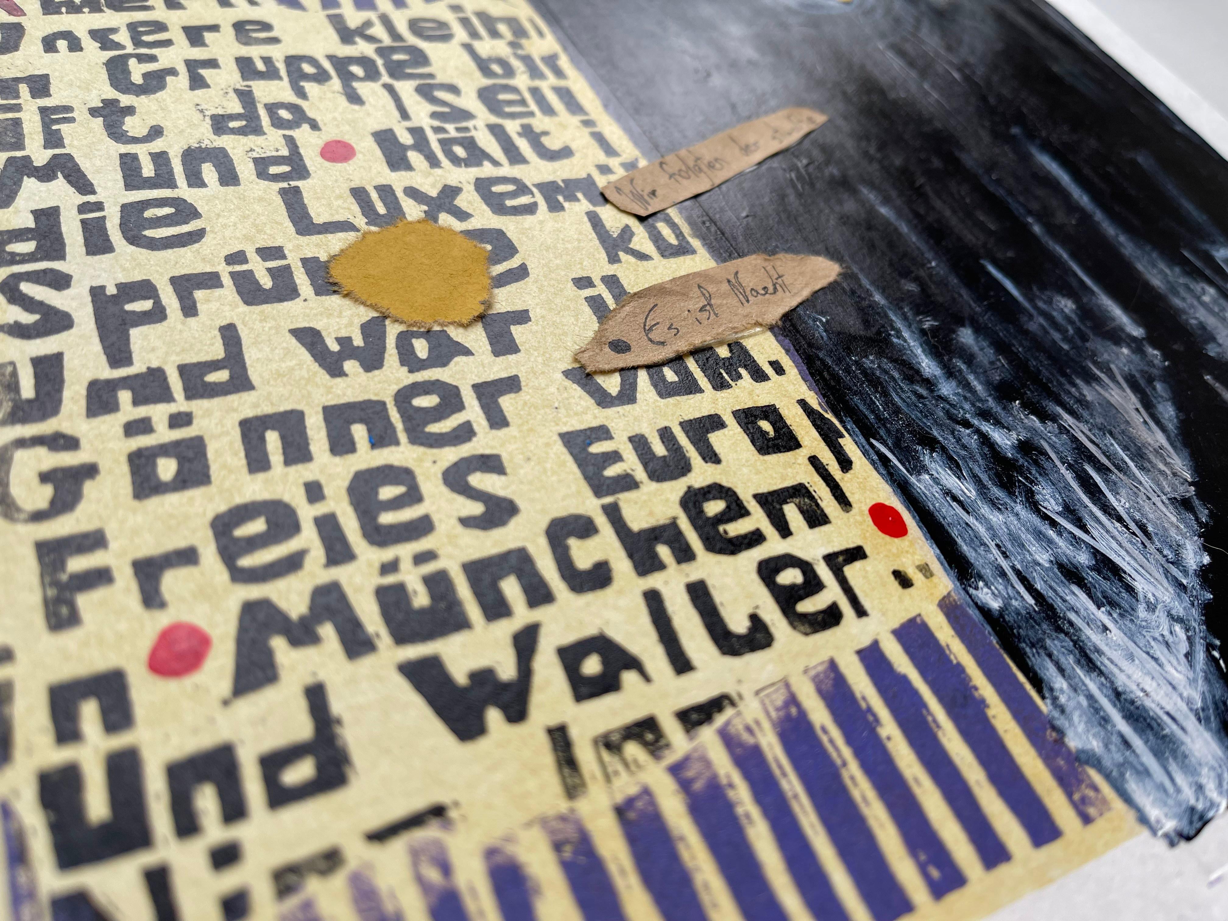 Art géorgien de Nina Narimanishvili - « It's Night, We Followed the Road » en vente 2