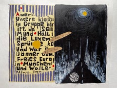 Georgianische Kunst von Nina Narimanishvili - It's Night, We Followed the Road