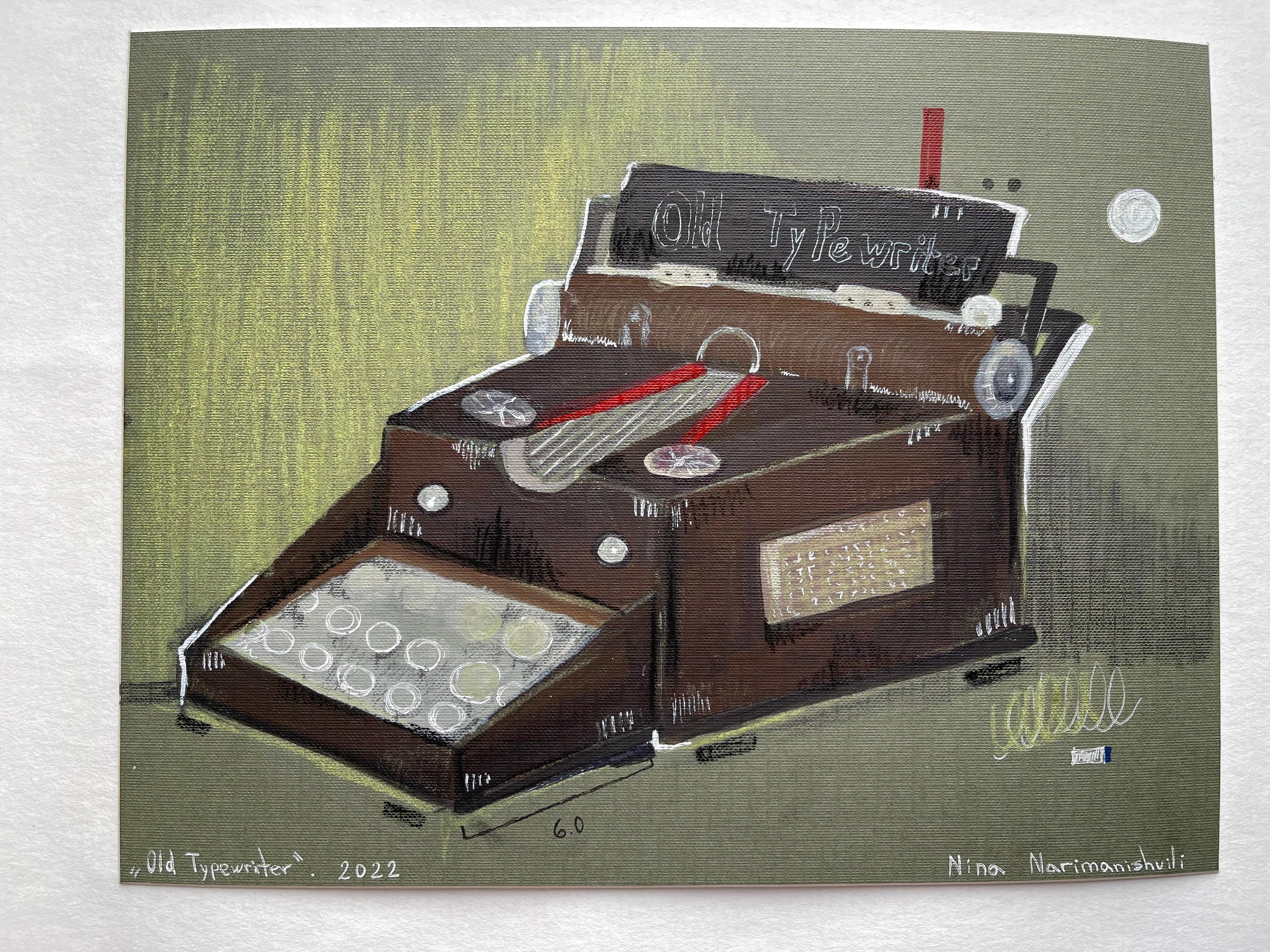 Georgianische zeitgenössische Kunst von Nina Narimanishvili – Old Typewriter  im Angebot 1