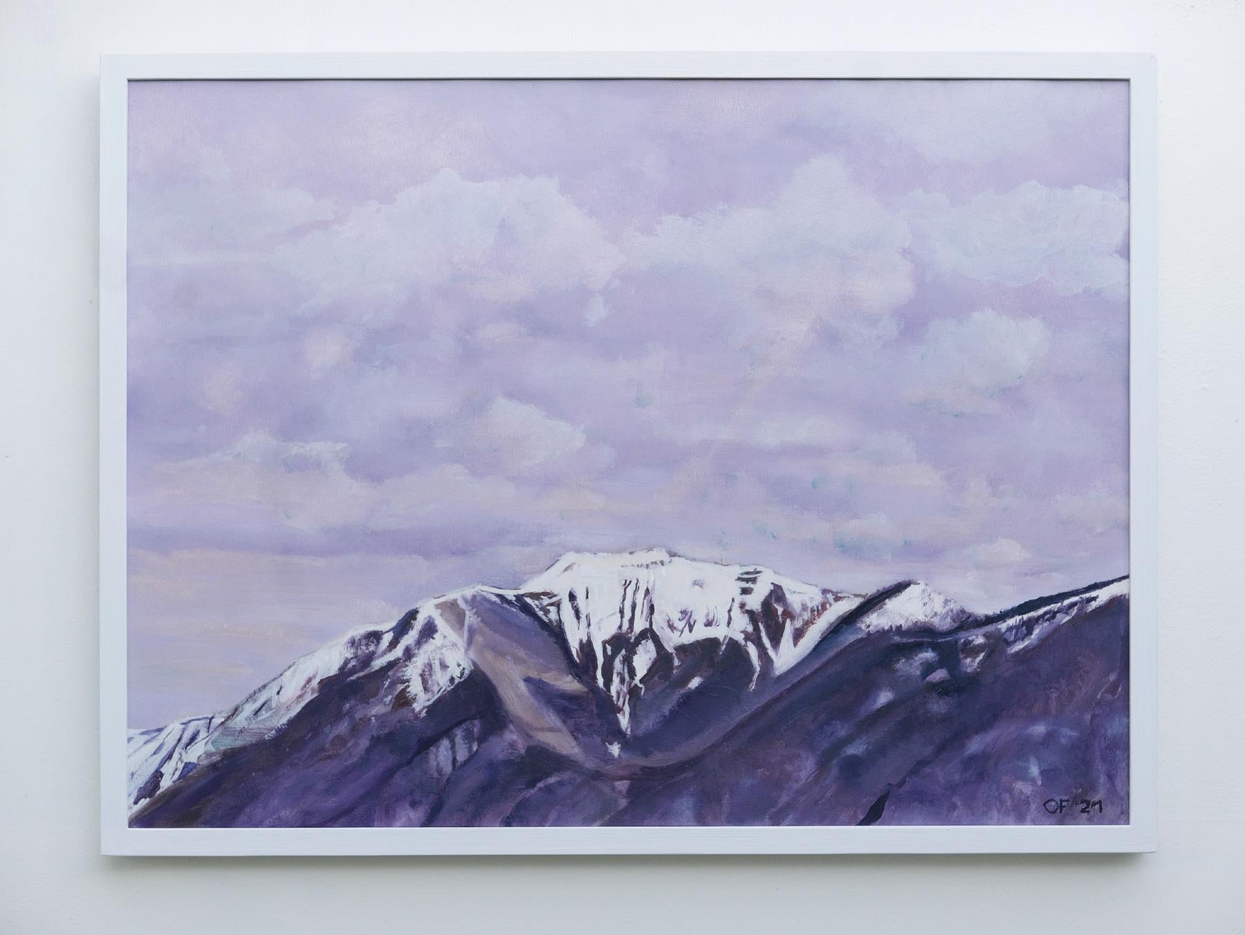 Arte contemporanea svizzera di Olivier Furter - Red Mountain in vendita 1