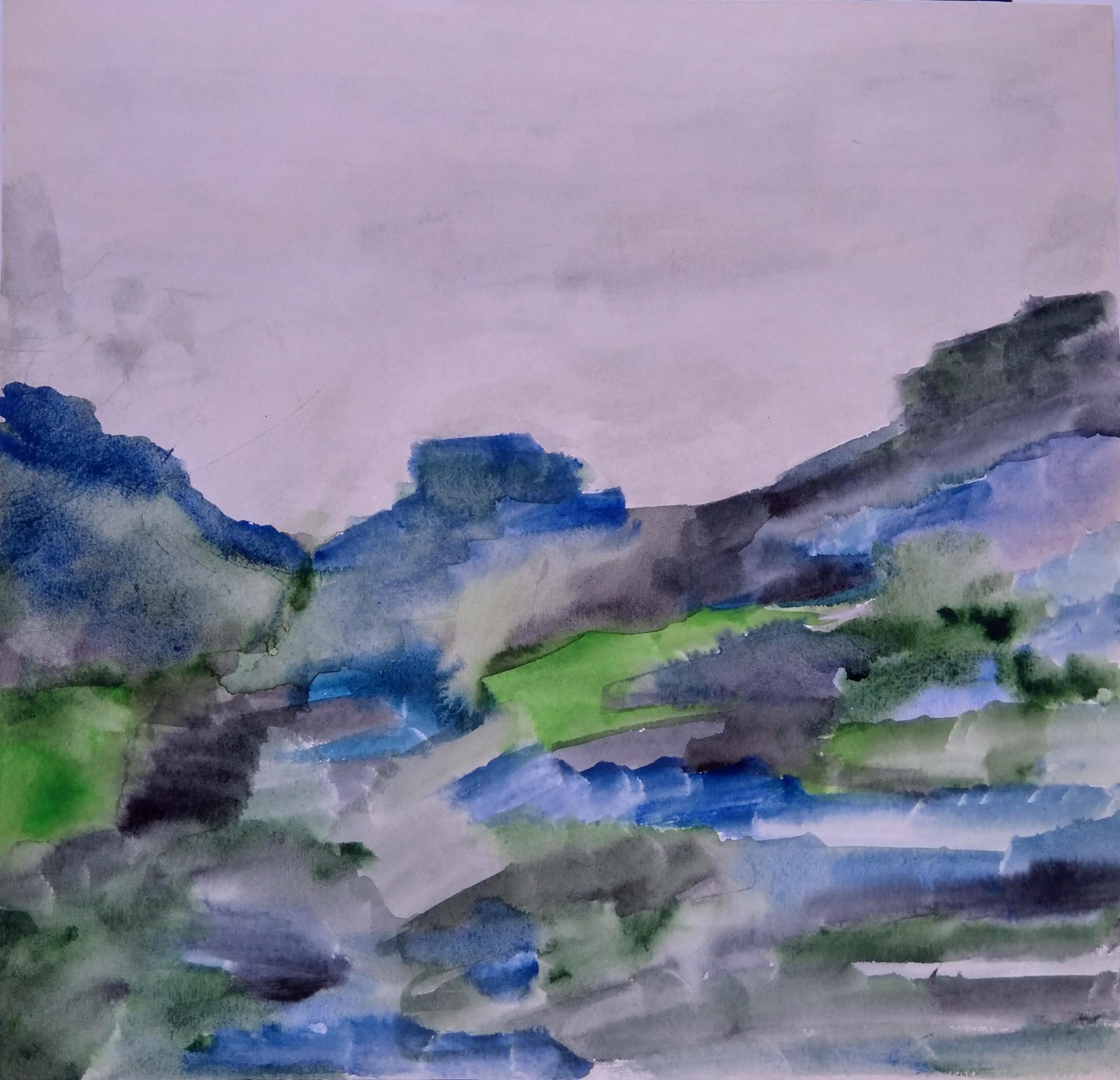 Acuarela sobre papel, Enmarcado 48 x 44 x 2 cm