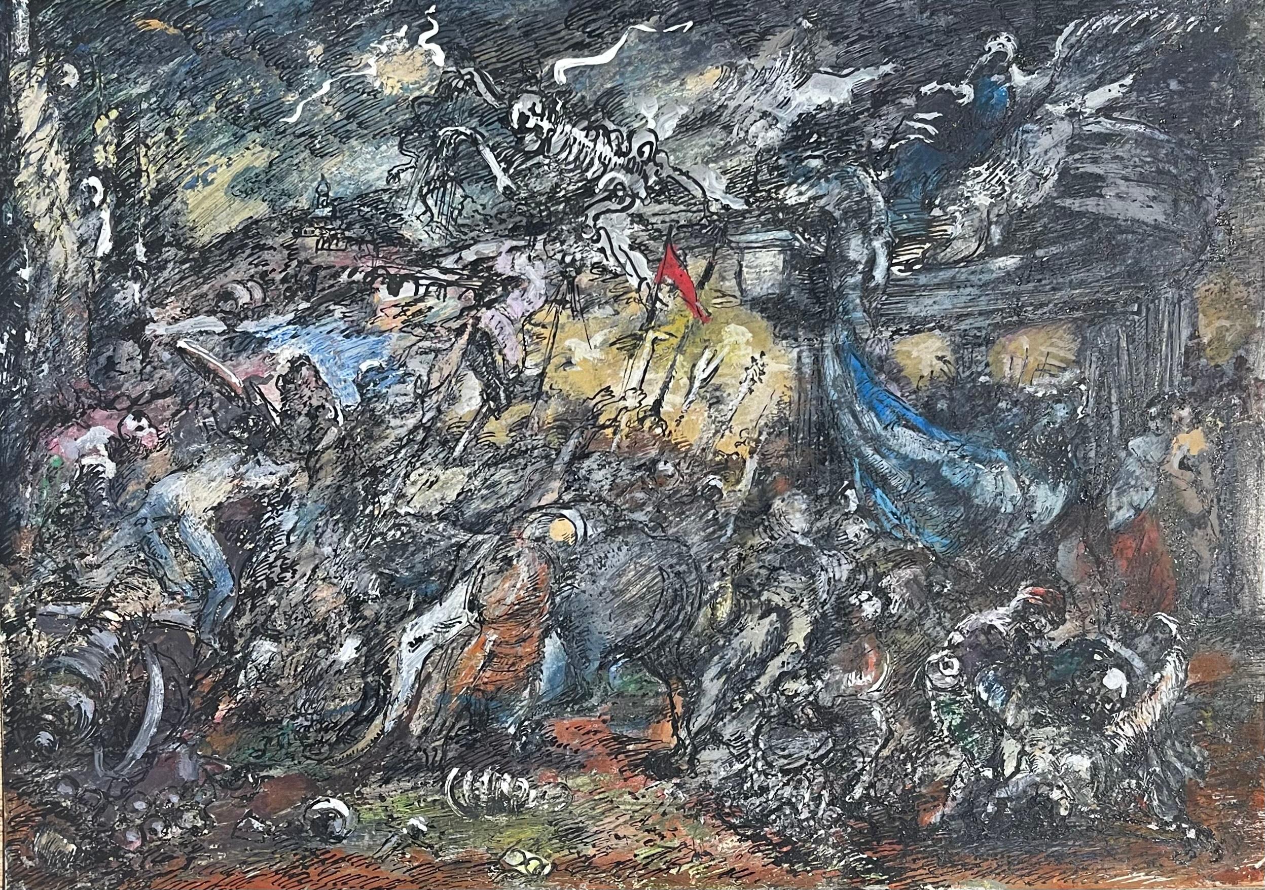 Art contemporain géorgien par Giorgi Kukhalashvili  War and Peace de Tolstoi en vente 1