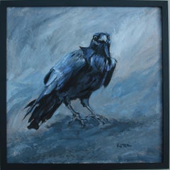 Vintage French Contemporary Art By Helen Uter - The crow