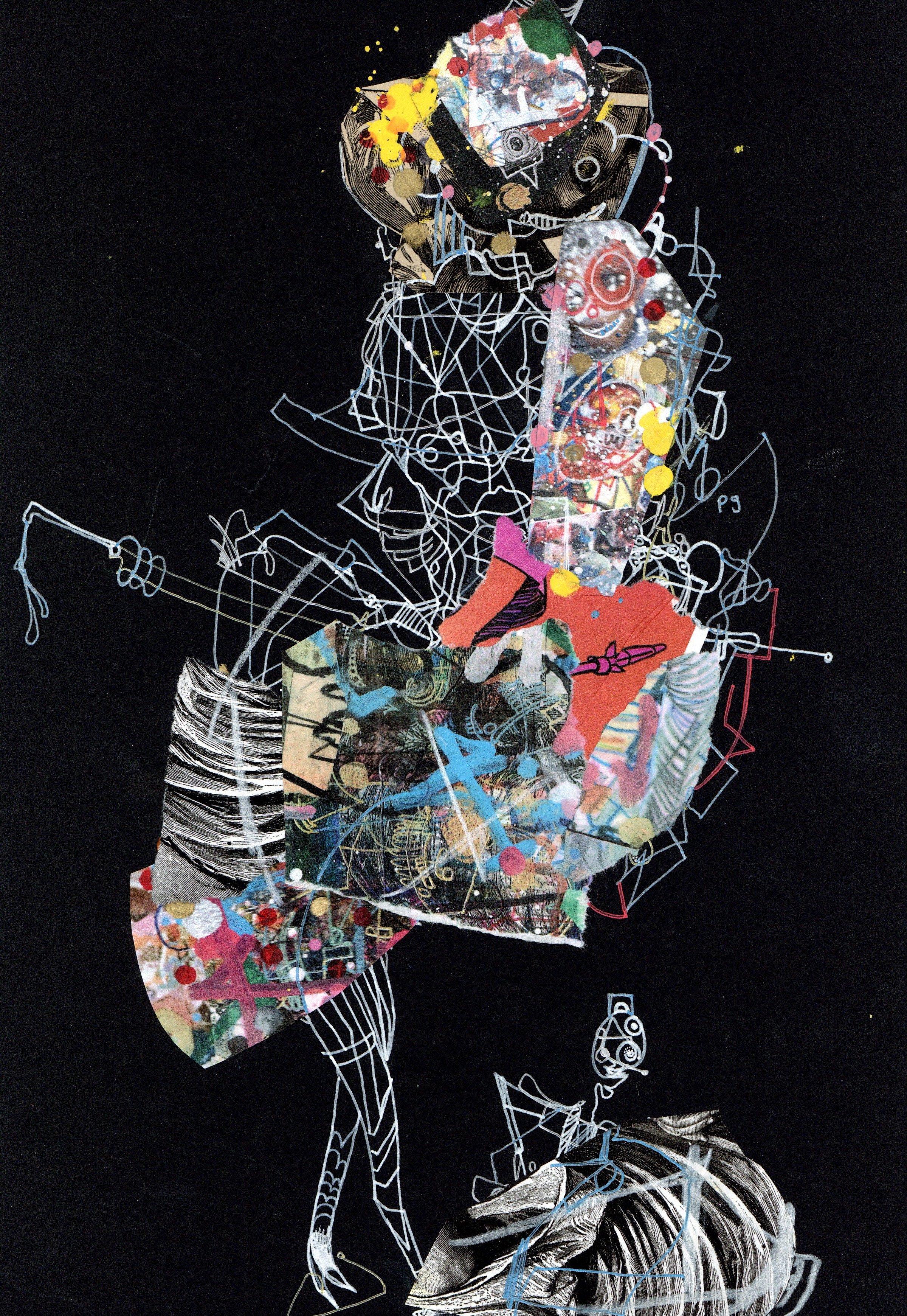 Collage, pen, pencil, paint on paper, pen drawing on verso

Michael Alan is an American artist born in 1977 who lives & works in New York, USA. As a multidisciplinary artist. His work has been featured in many solo shows, over 200 group shows, and