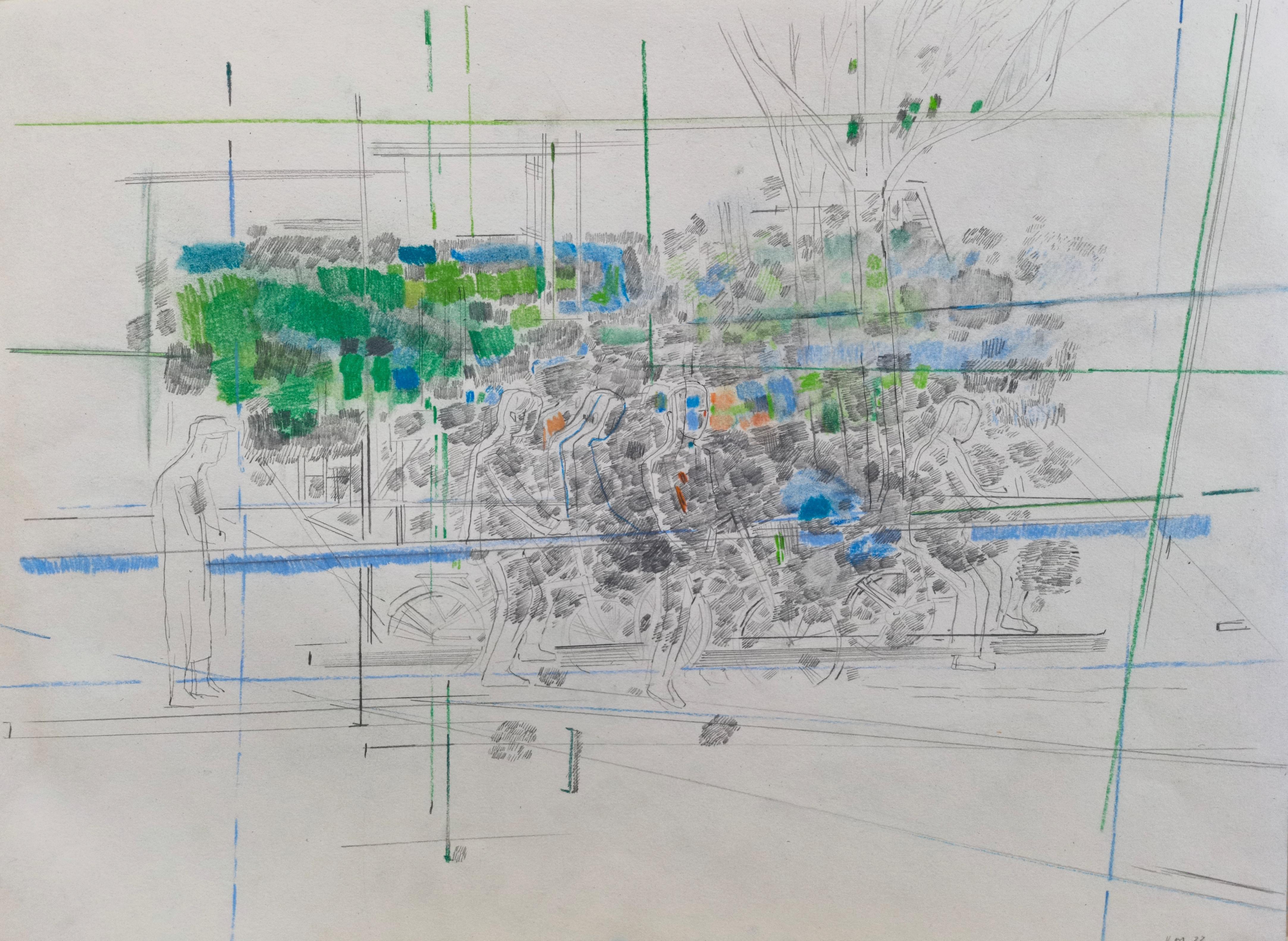 Arte contemporáneo ruso de Anna Kazmina - Transformación. Ciclista