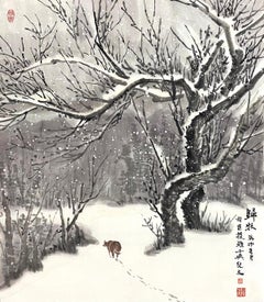 Art contemporain chinois de Liu Ziyu - Forêt après la neige