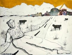 Zeitgenössische georgische Kunst von Nina Narimanishvili - Country Man