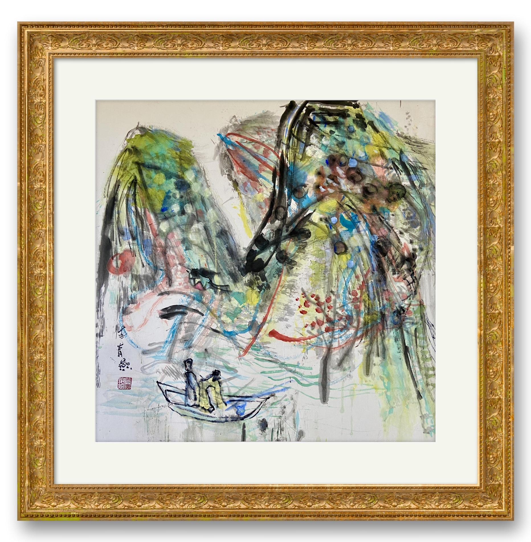 Zeitgenössische chinesische Kunst von Li Qingyan - Thousand Miles a Day Back im Angebot 2