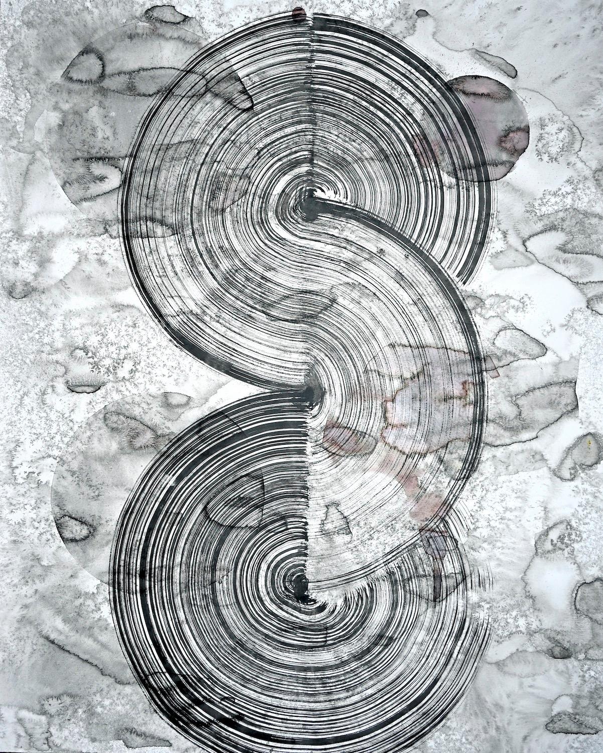 Zeitgenössische indische Kunst von Sumit Mehndiratta – Komposition Nr. 404 