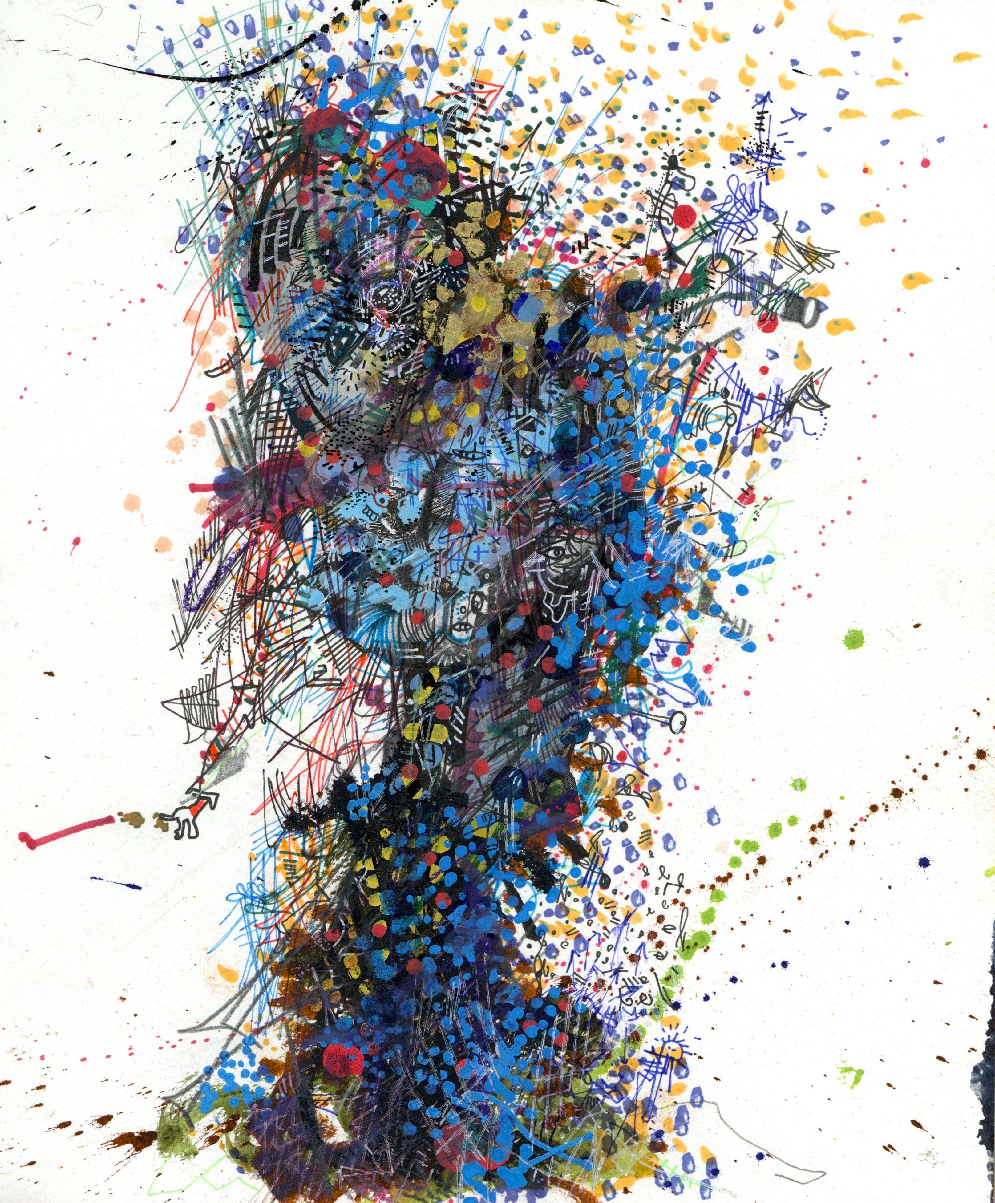 Zeitgenössische amerikanische Kunst von Michael Alan - Tornado of Life