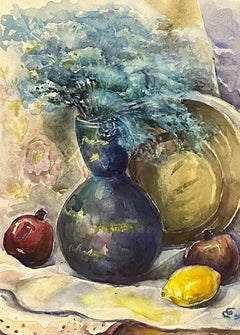 Zeitgenössische georgische Kunst von Dali Nazarishvili - Stillleben mit Zitrone