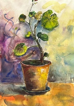 Georgian Contemporary Art by Dali Nazarishvili - Still Life With Plant