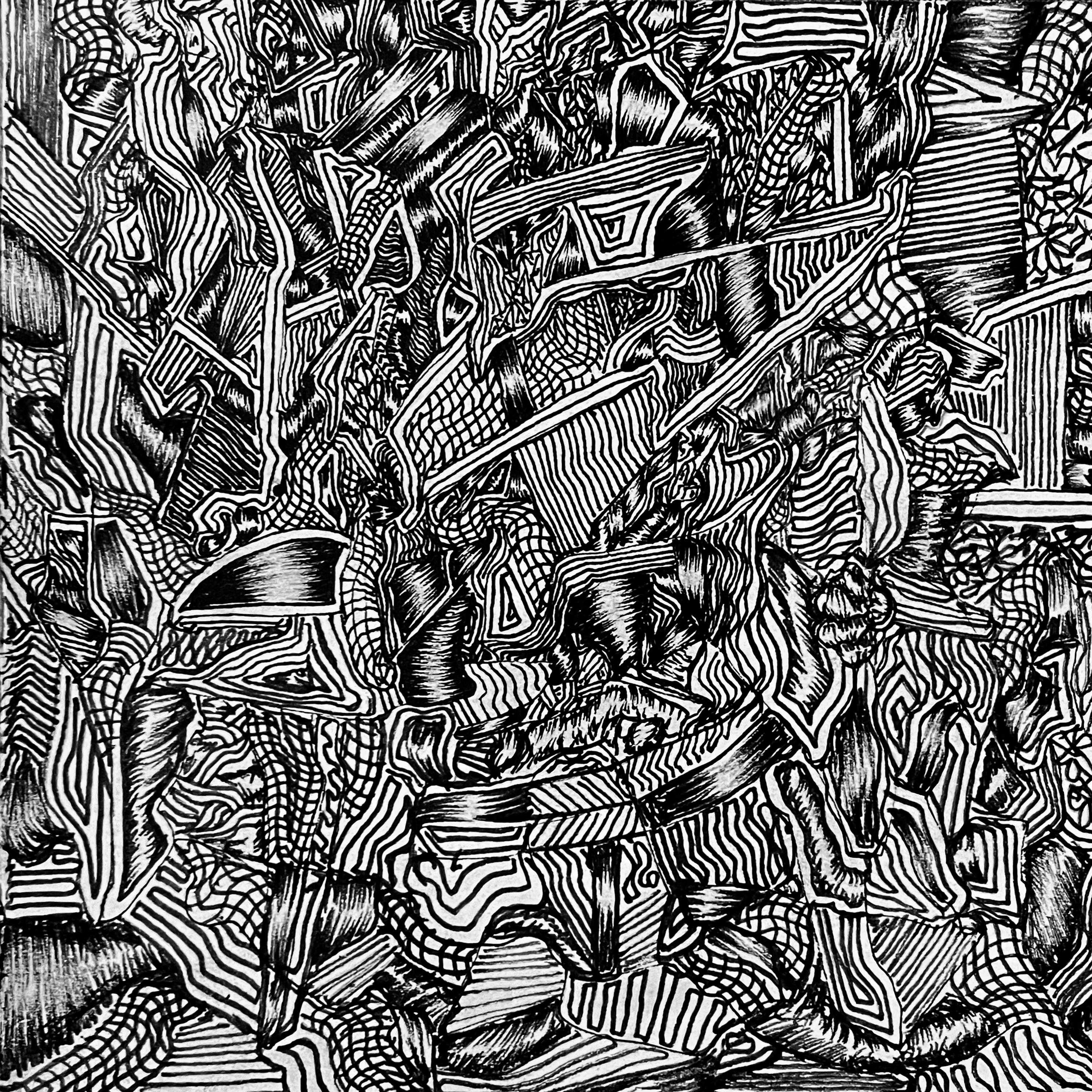 Tinte auf Papier

David Paul Kaye ist ein amerikanischer zeitgenössischer Künstler, der 1982 geboren wurde und in New York City, USA, lebt und arbeitet. Mit dem Schwerpunkt auf lebendigen Linien und komplizierten Kompositionen schafft Kaye fesselnde
