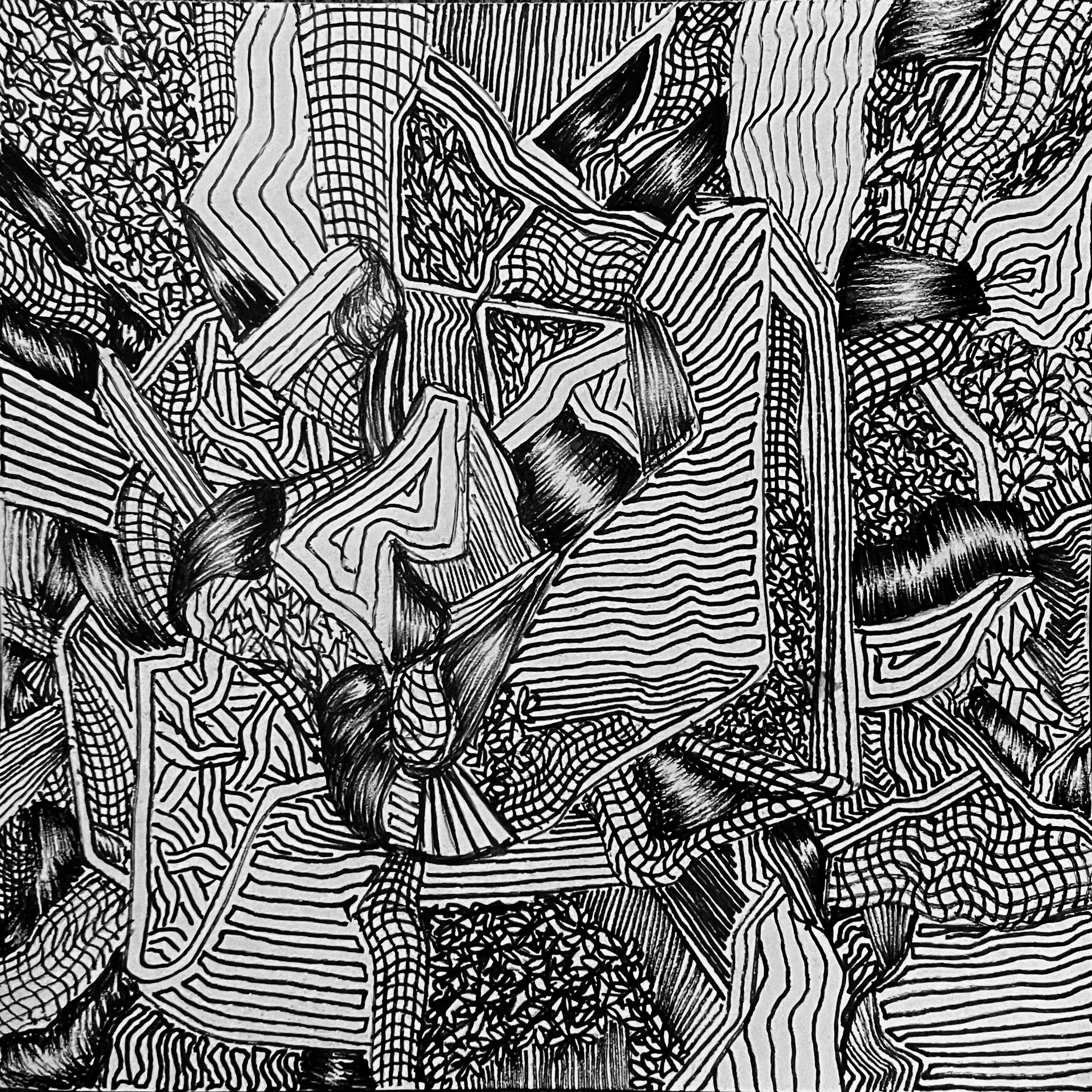 Encre sur papier

David Paul Kaye est un artiste contemporain américain né en 1982 qui vit et travaille à New York, aux États-Unis. En mettant l'accent sur des lignes vibrantes et des compositions complexes, Kaye crée des récits captivants sur des