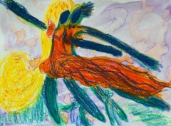 Zeitgenössische georgische Kunst von Kali Kakubava - Tanzen mit Van Gogh