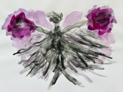 Zeitgenössische georgische Kunst von Kali Kakubava - Twirl in Violet