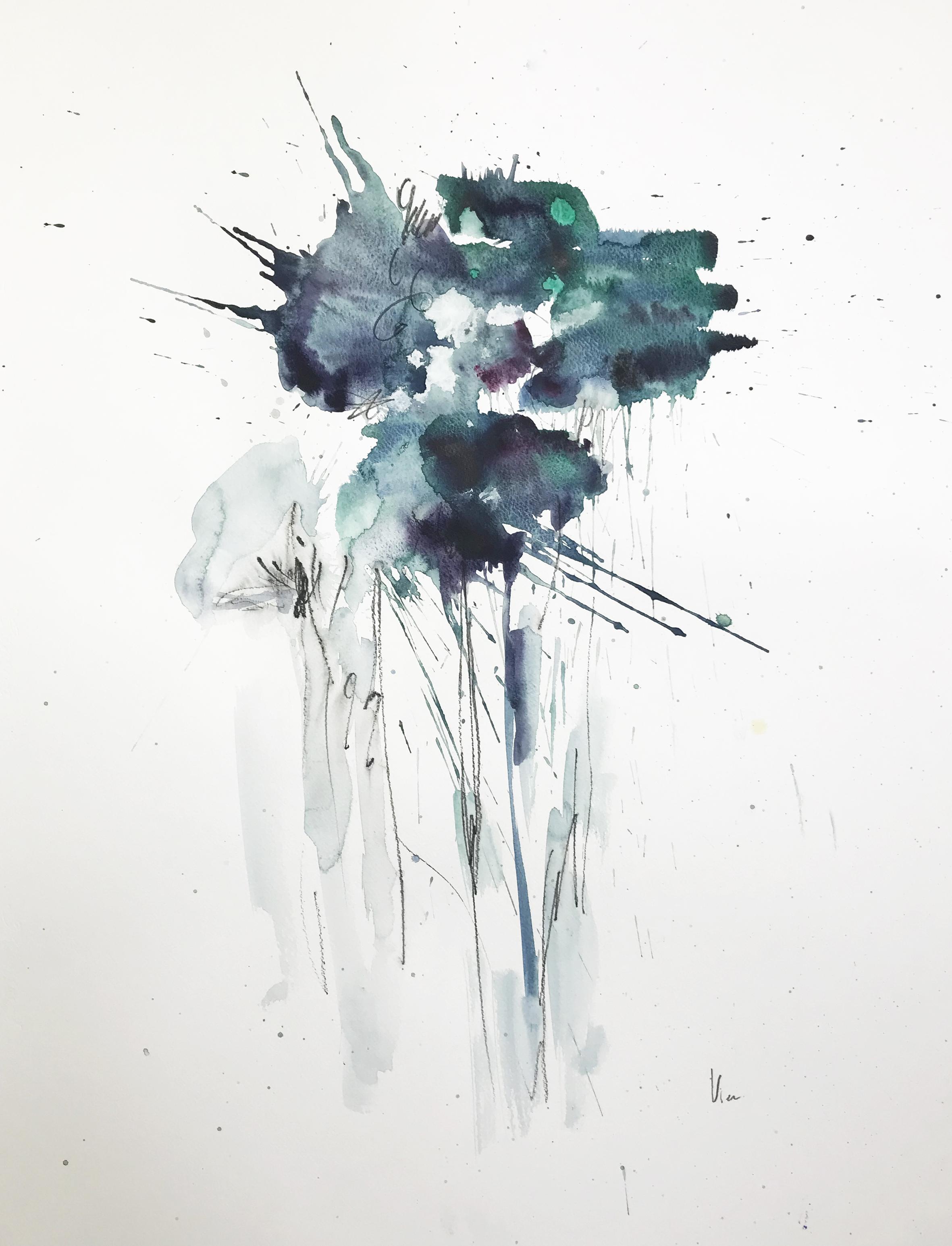 Aquarell, Tinte auf Canson-Papier 300 g.

Doïna Vieru ist eine 1978 geborene ecuadorianisch-moldawische Künstlerin, die in Frankreich, Paris, lebt und arbeitet. Sie hat immer pas/pas/passioniert das Bild dem Wort vorgezogen und das trotz Krisen von