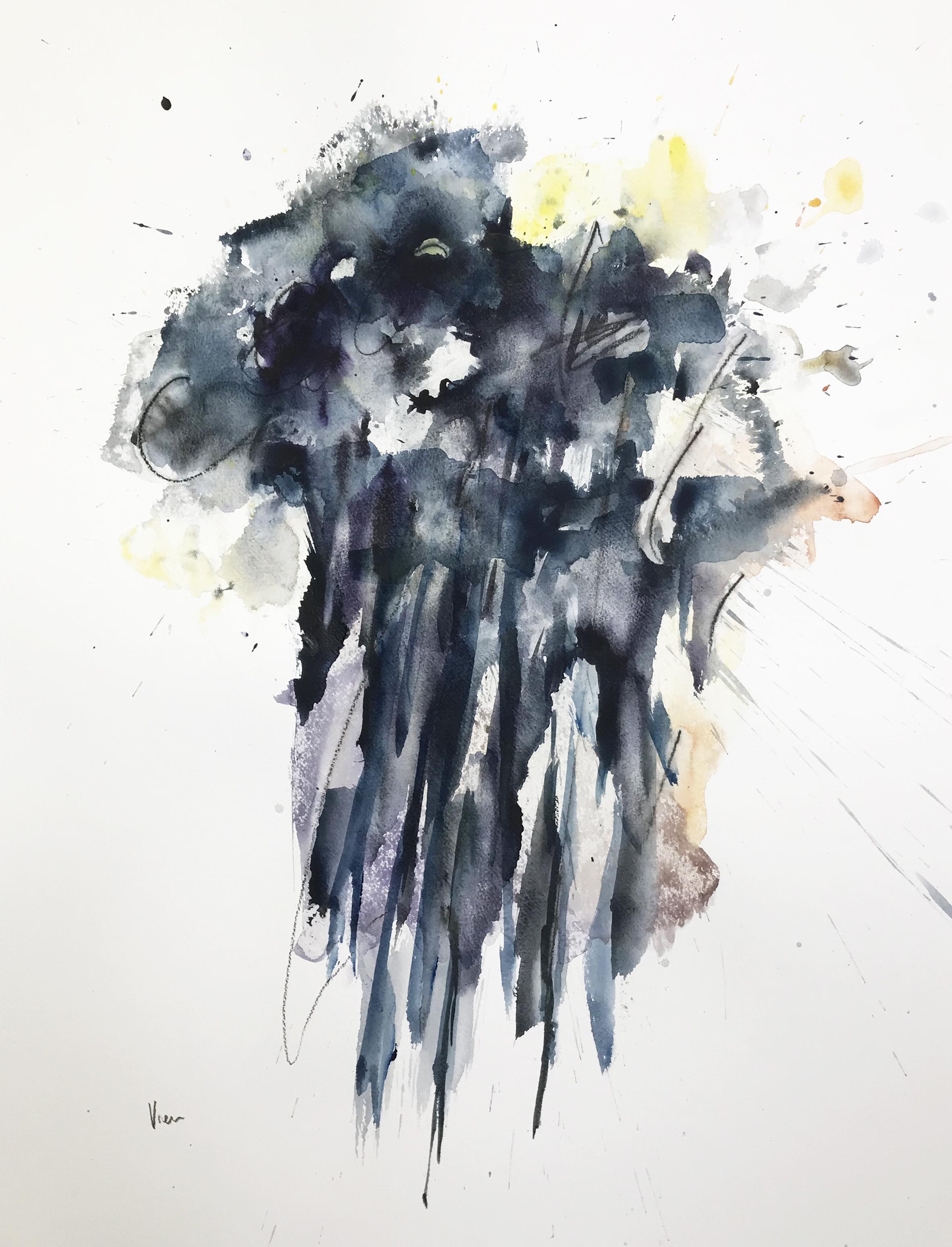 Aquarell, Tinte auf Canson-Papier 300 g.

Doïna Vieru ist eine 1978 geborene ecuadorianisch-moldawische Künstlerin, die in Frankreich, Paris, lebt und arbeitet. Sie hat immer pas/pas/passioniert das Bild dem Wort vorgezogen und das trotz Krisen von