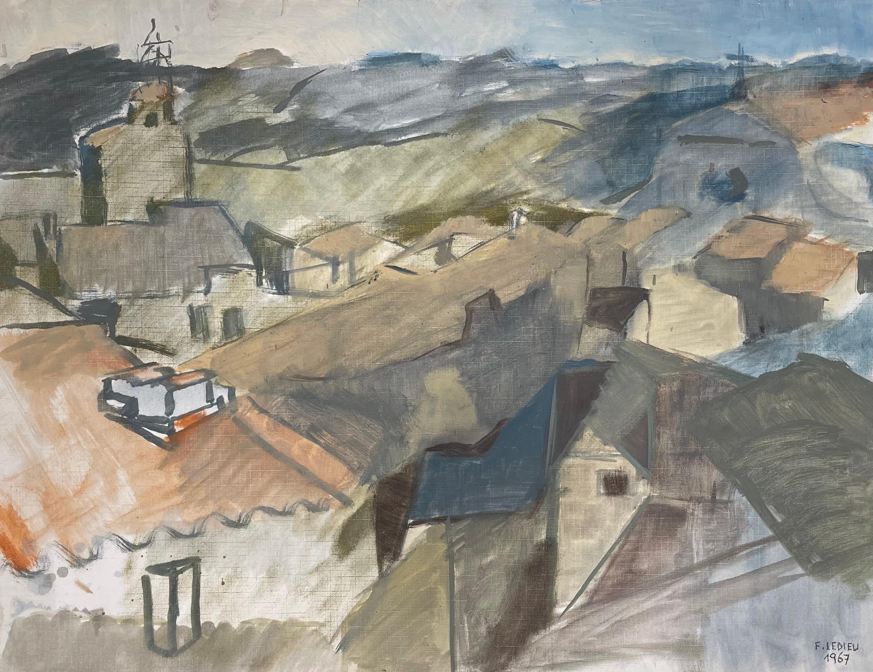 Óleo sobre cartón

Francine Ledieu es una artista francesa nacida en 1931 que vive y trabaja en París, Francia. En los años 50, fue alumna de Maurice Rocher, especializado en arte sacro. En los años 80, Francine fue alumna de Jean Bertholle de la