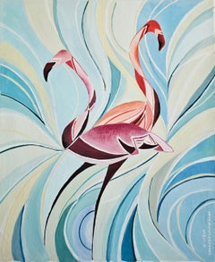 Arte contemporáneo georgiano de Eter Merkviladze - Flamencos