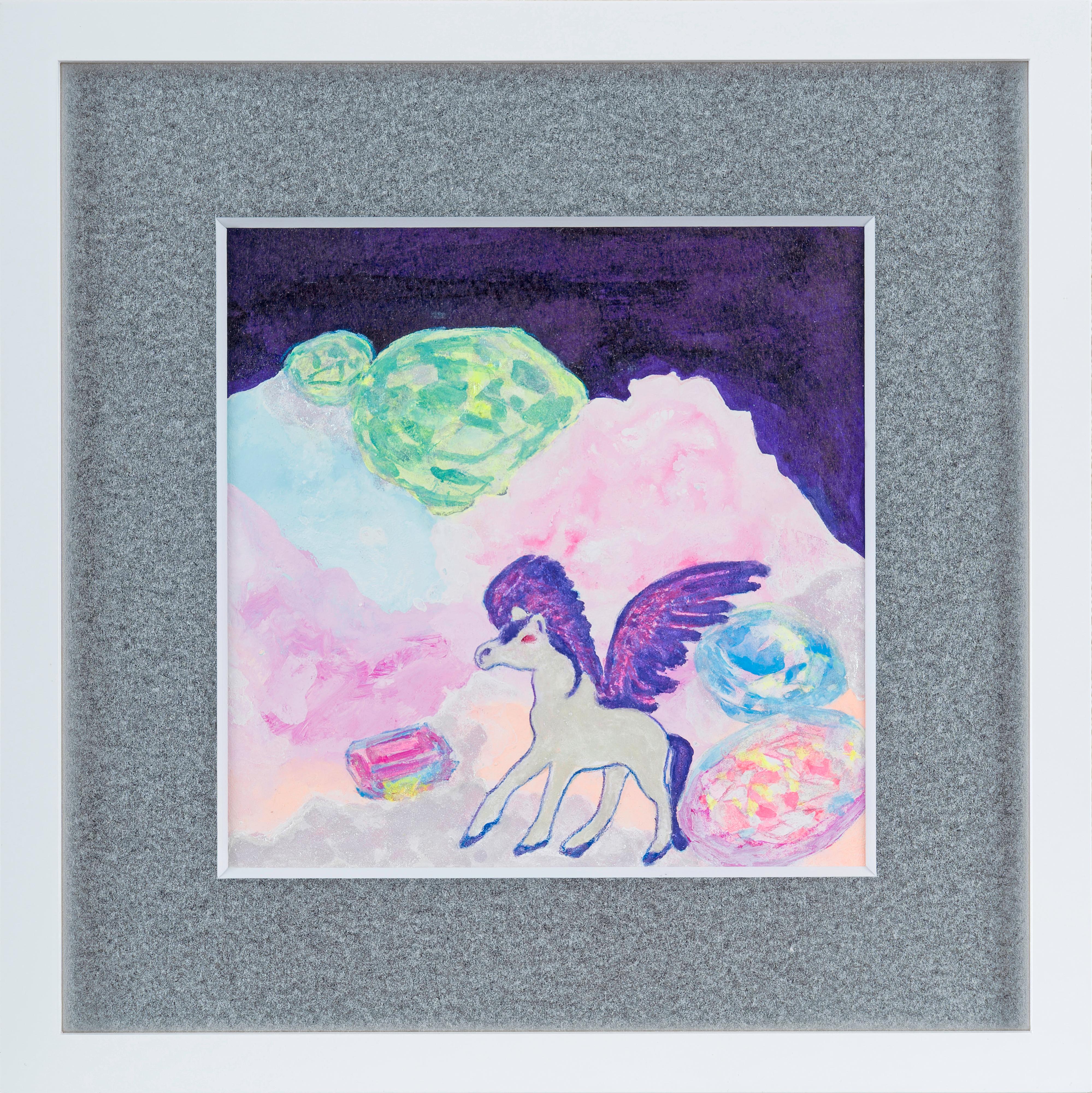 Acrylique sur papier avec cadre  

Minako Asakura est une artiste japonaise née en 1973 qui vit et travaille à Tokyo, au Japon. En tant que graphiste et directrice artistique, elle a participé pendant plus de 10 ans à la production d'imprimés et de
