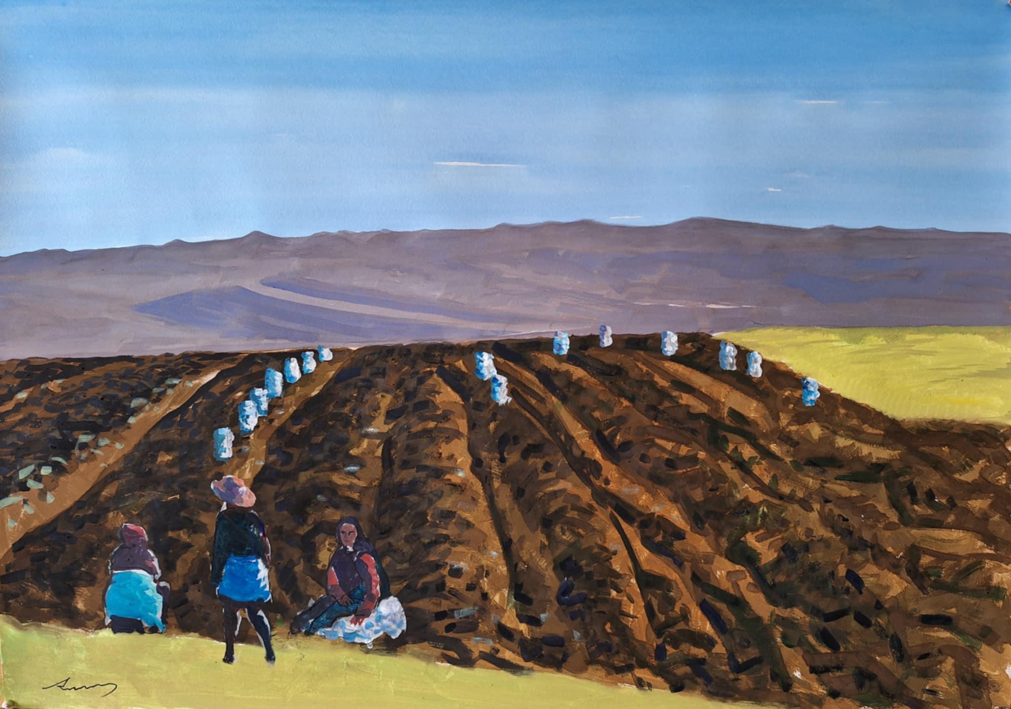 Gouache auf Papier

Ilia Balavadze ist ein georgischer Künstler, der 1968 geboren wurde und in Tiflis, Georgien, lebt und arbeitet. Von 1987 bis 1993 studierte er Malerei an der Staatlichen Kunstakademie Tiflis. Danach arbeitete er viele Jahre lang