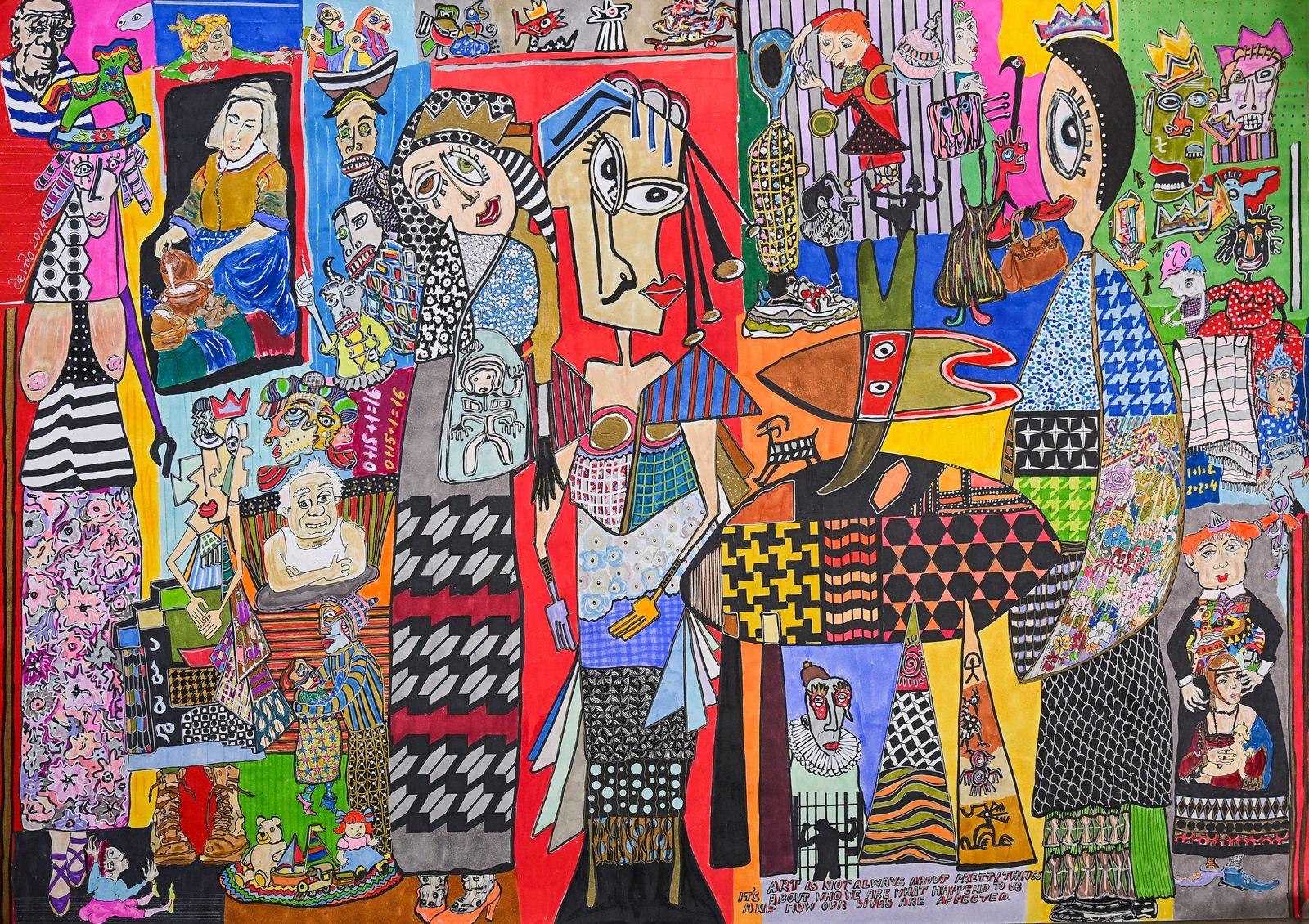 Zeitgenössische georgische Kunst von Nino Devdariani - A B C D