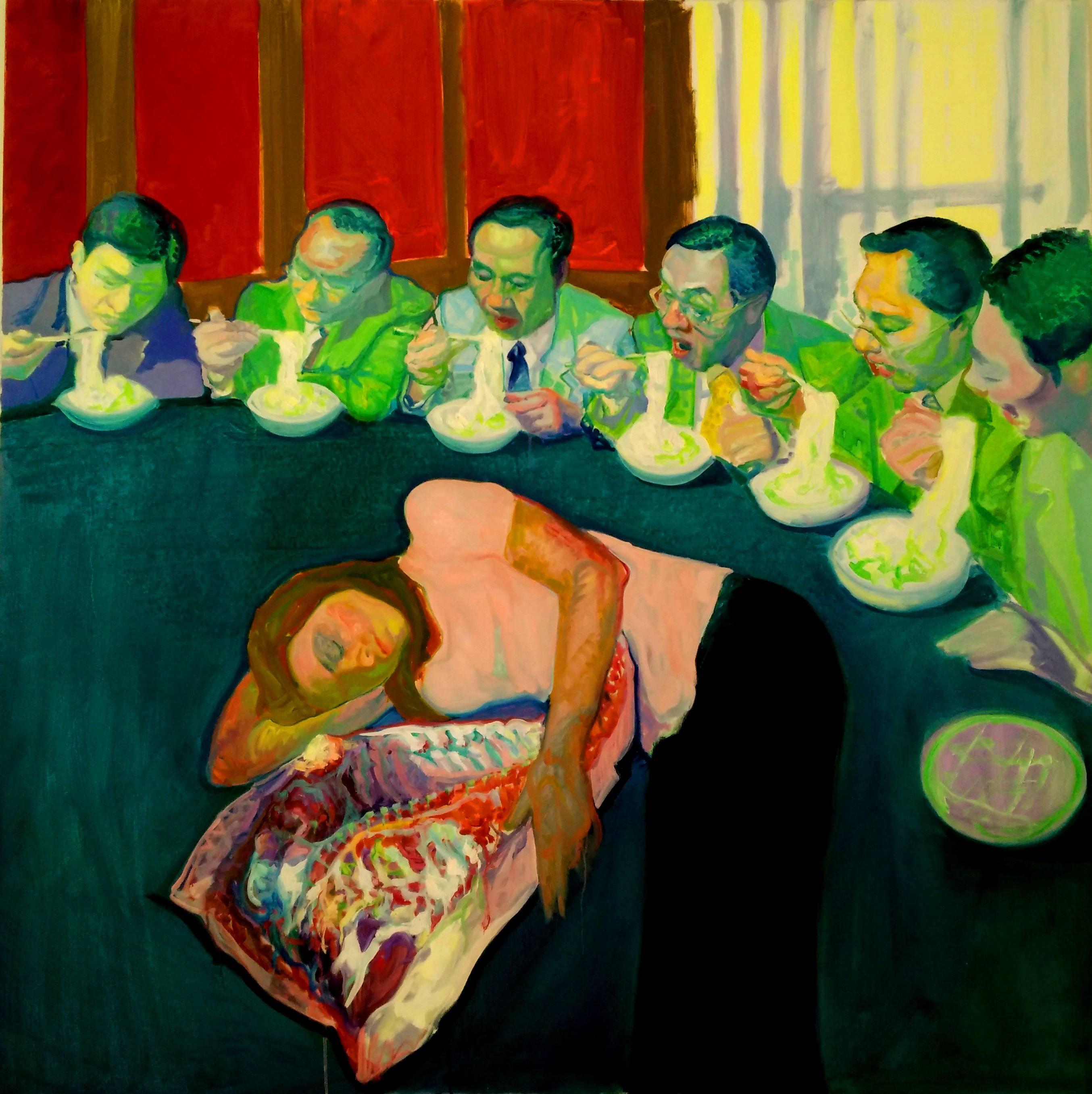 Zeitgenössische georgische Kunst von Ilia Balavadze - Dinner Time 2